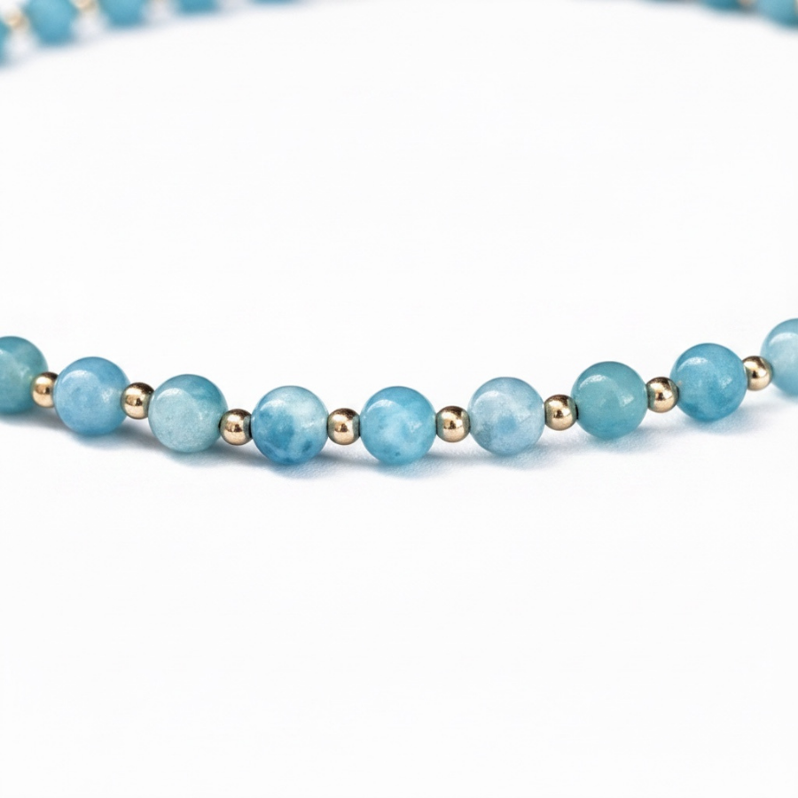 Petite Ease By Nature, 6mm Chalcedony Necklace