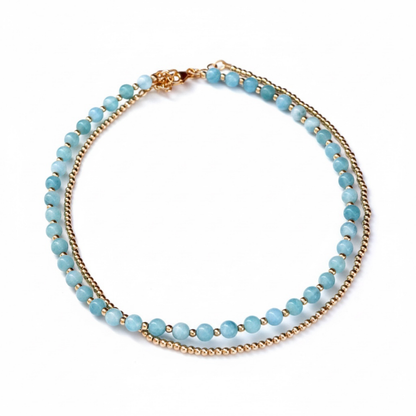 Petite 6mm Chalcedony & 3mm Signature Necklace Bundle