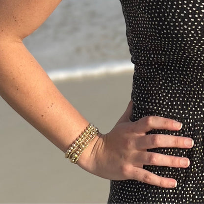 SIGNATURE Gold 3mm Bead Bracelet