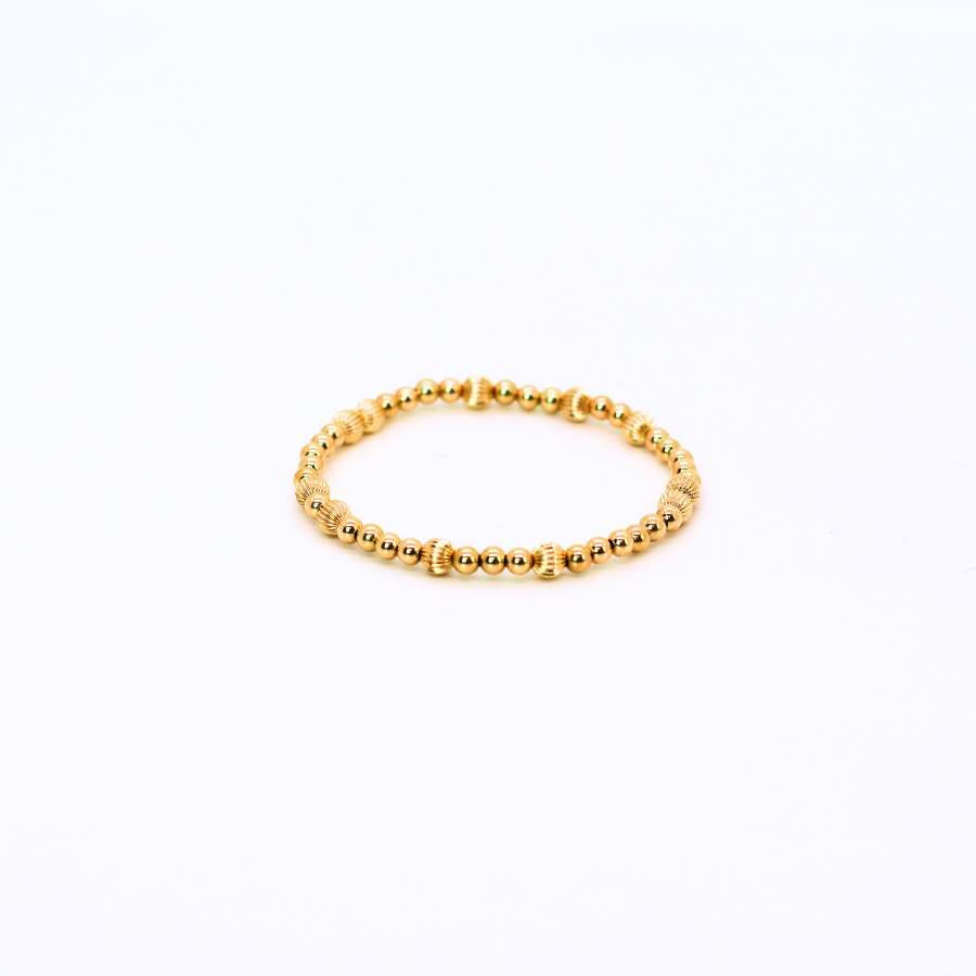 RESILIENCE 3mm Bead Bracelet, 5mm Gold