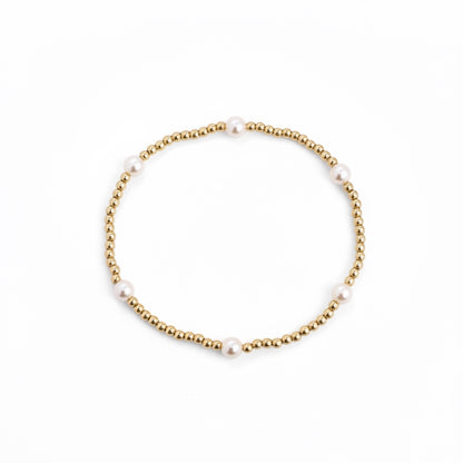 Classic 2mm Gold & 4mm Pearl