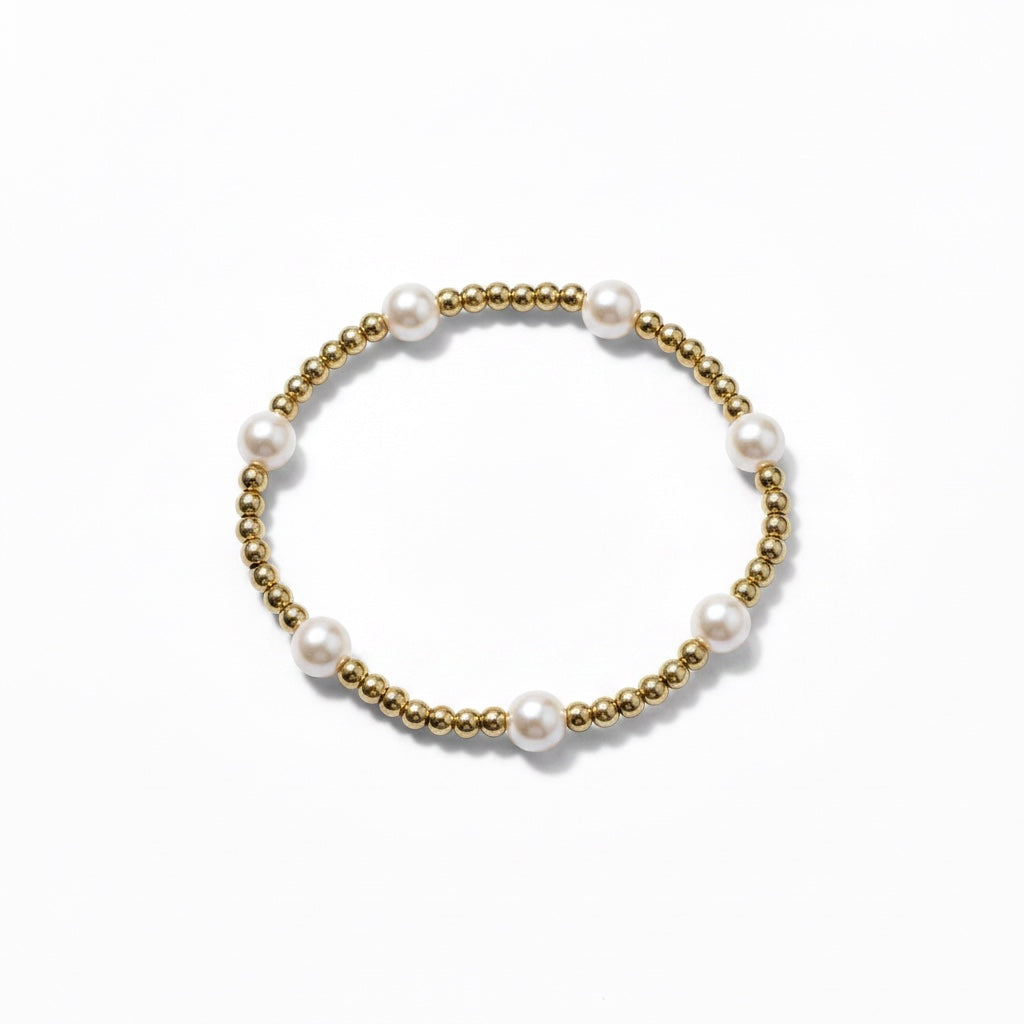 Classic 3mm Gold & 4mm Pearl