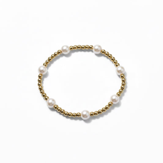 Classic 3mm Gold & 4mm Pearl