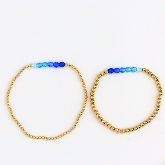 Mother & Daughter Sky Is Blue Bracelet Duo