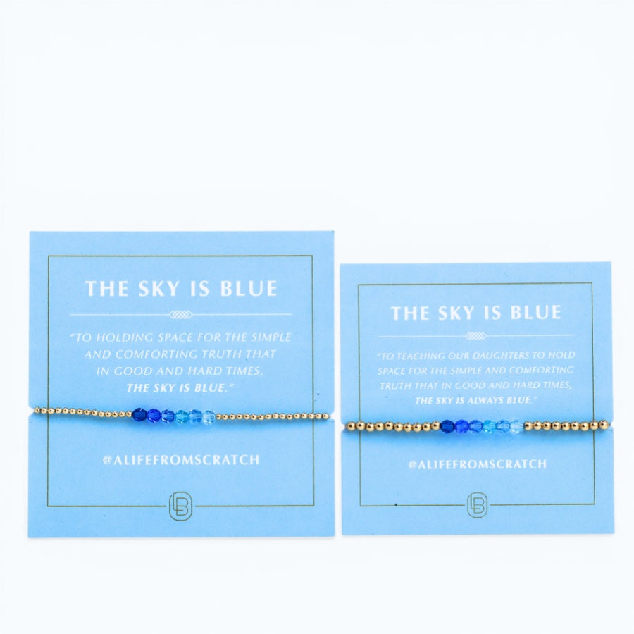 Mother & Daughter Sky Is Blue Bracelet Duo
