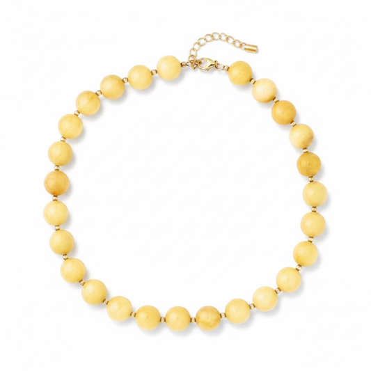 Optimistic By Nature - Yellow Jade Necklace